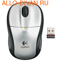 Logitech M305 Nano Wireless Mouse "Light Silver" (910-000940)