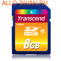 Transcend SDHC Card 8Gb, Class 10
