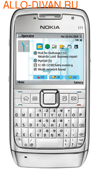 Nokia E71, White Steel Navi