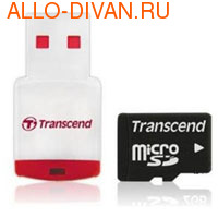 Transcend microSD Card (TransFlash) 2GB + reader P3