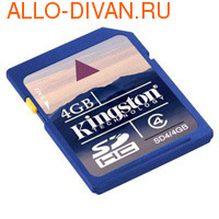 Kingston SDHC Card 4Gb, Class 4