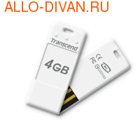 Transcend JetFlash T3 USB 2.0 Flash Drive 4Gb white