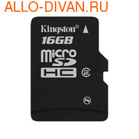 Kingston microSDHC Card 16Gb, Class 2