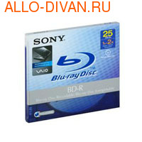 Sony BD-R Blu-Ray, 25Gb, 2x, 1 шт, jewel (BNR25AV)