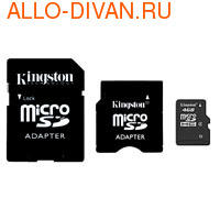 Kingston microSDHC Card 8Gb, Class 4 +2 