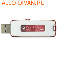 Kingston Flash Drive 16 Gb, Data Traveler G2, Red