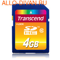 Transcend SDHC Card 4Gb, Class 10