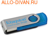 Kingston Flash Drive 8 Gb, Data Traveler 101, Cyan