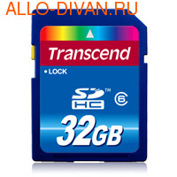 Transcend SDHC Card 32GB, Class 6