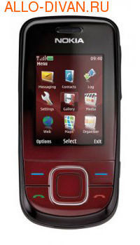 Nokia 3600 Slide, Dark Red