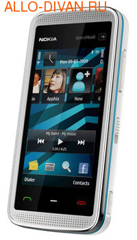 Nokia 5530 XpressMusic, Blue On White