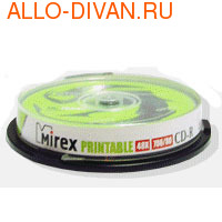 Mirex CD-R 80 700Mb, 48x, 10, cake box, printable