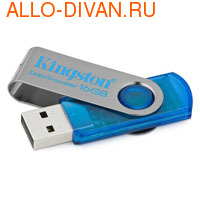 Kingston Flash Drive 16 Gb, Data Traveler 101, Cyan