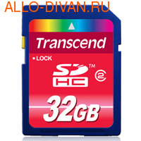 Transcend SDHC Card 32Gb, Class 2